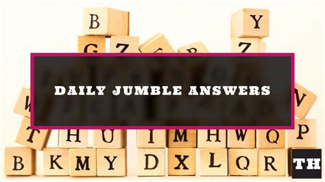 There are multiple words that are scrambled and must be solved before you can get the final word that is a mix of letters found in the previous words. . Daily jumble answers